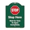 Signmission Stop Wait For Gate To Open Completely W/ Heavy-Gauge Aluminum Sign, 24" x 18", GW-1824-9883 A-DES-GW-1824-9883 - alternate 1